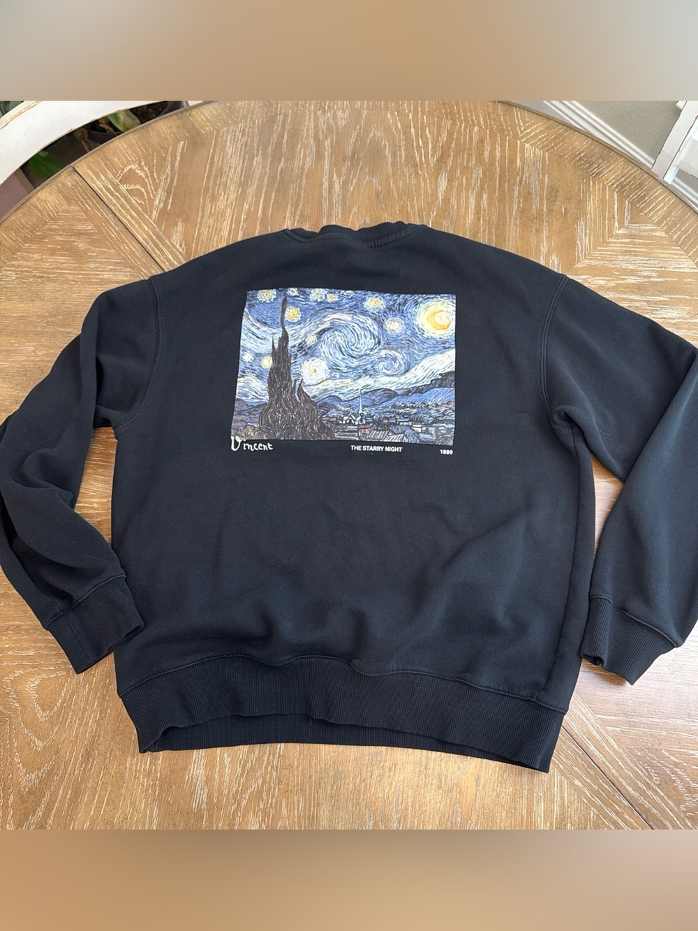 H & M Vince 1853 starry night loose fit Crewneck Sweatshirt